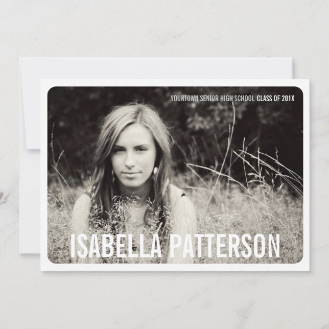 Invitation Modern Bold Photo Graduation Party (Devant)