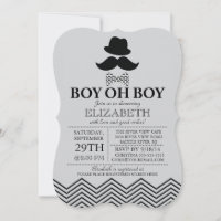 Modern Boy Oh Boy Little Man Mustache Baby shower