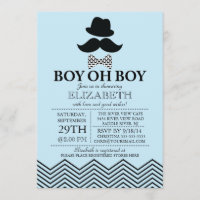 Modern Boy Oh Boy Little Man Mustache Baby shower