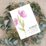Invitation Modern Chic Simple 25e anniversaire<br><div class="desc">Design floral élégant associé à une belle typographie... Une carte simple et élégante d'invitation à l'anniversaire.</div>