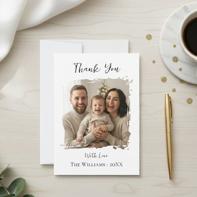 Invitation Modern Christmas Photo Card Template, Minimal  (Créateur téléchargé)