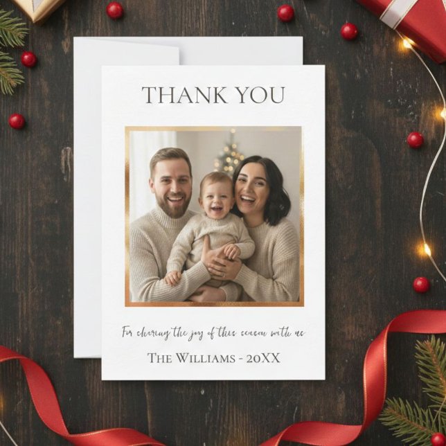 Invitation Modern Christmas Photo Card Template, Minimal  (Créateur téléchargé)