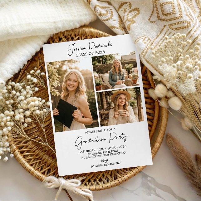 Invitation Modern Class of 2026 Photo Graduation Invite (Créateur téléchargé)