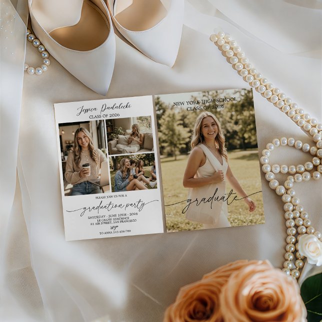 Invitation Modern Class of 2026 Photo Graduation Invite (Créateur téléchargé)