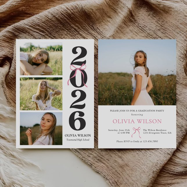 Invitation Modern Class of 2026 Photo Graduation Party (Créateur téléchargé)