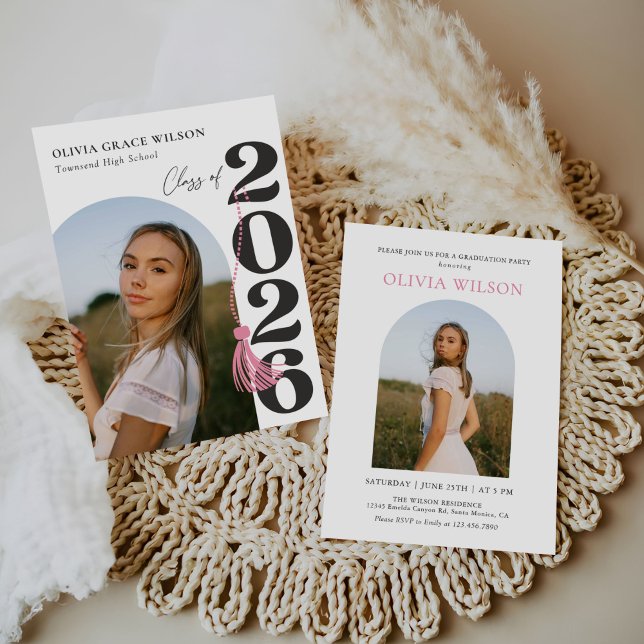 Invitation Modern Class of 2026 Photo Graduation Party (Créateur téléchargé)