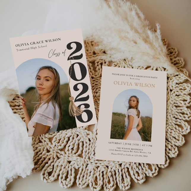 Invitation Modern Class of 2026 Photo Graduation Party (Créateur téléchargé)
