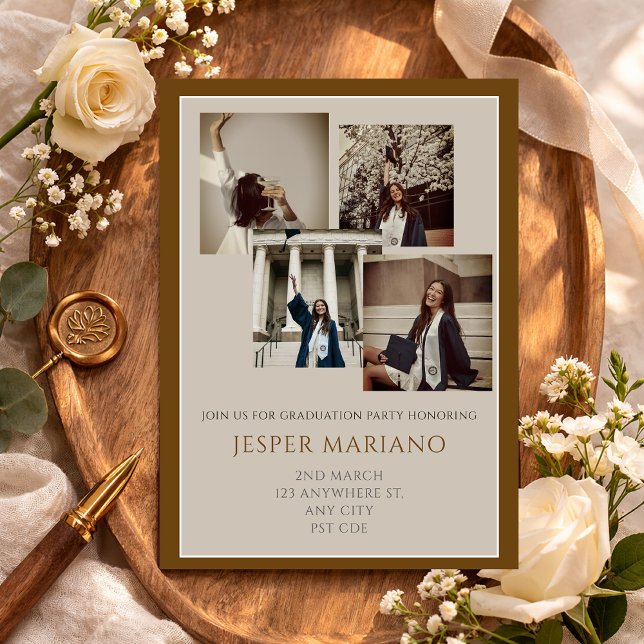 Invitation Modern Class of 2026 Photo Minimal Graduation  (Créateur téléchargé)
