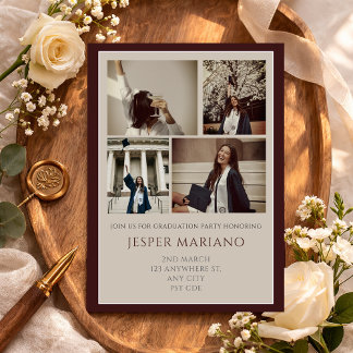 Invitation Modern Class of 2026 Photo Minimal Graduation