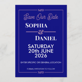 Invitation Modern Editable Wedding Save The Date Card