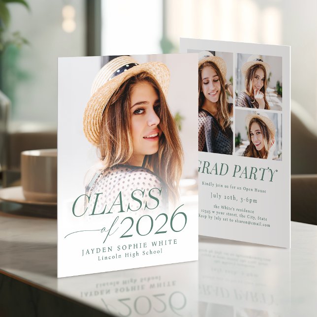 Invitation Modern Elegance Class of 2026 Photo Graduation (Modern Elegance Class of 2026 Photo Graduation Invitation)