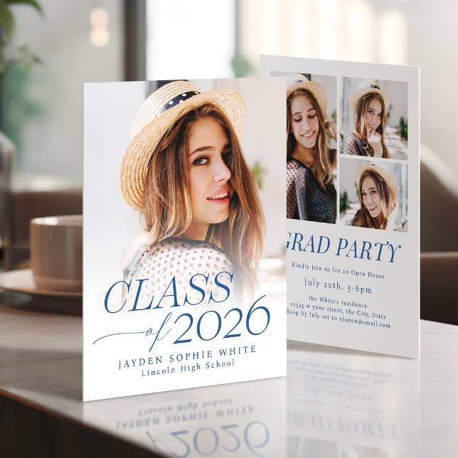 Invitation Modern Elegance Class of 2026 Photo Graduation (Modern Elegance Class of 2026 Photo Graduation Invitation)
