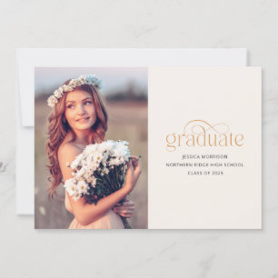 Invitation Modern Elegance One Photo 2025 Graduation Party