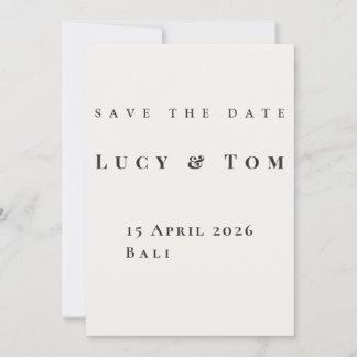 Invitation Modern Elegant Save the Date Card