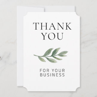 Invitation Modern Greenery Business Thank You | Ticket Corner