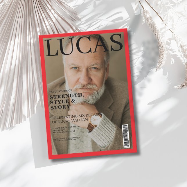 Invitation Modern Magazine couvre la fête du 60e anniversaire (Créateur téléchargé)