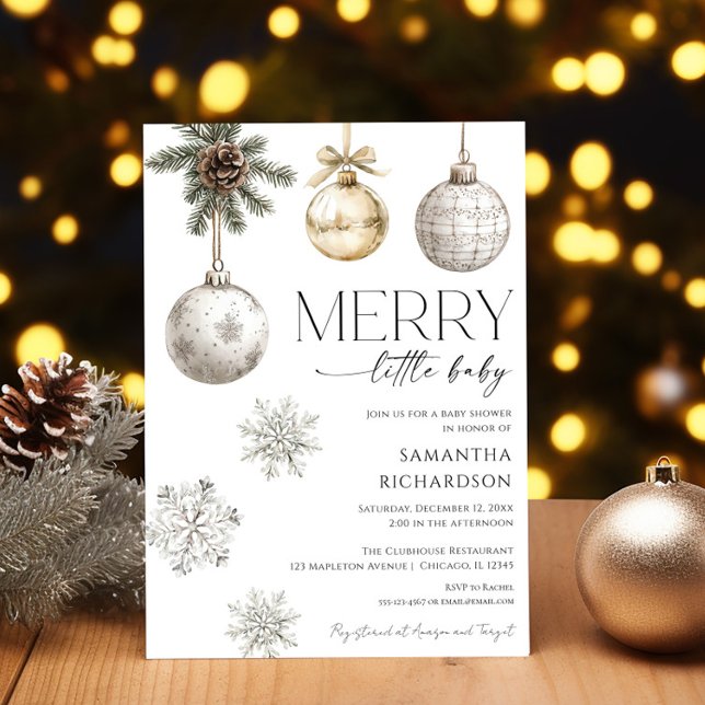 Invitation Modern merry little baby shower gender neutral (Créateur téléchargé)