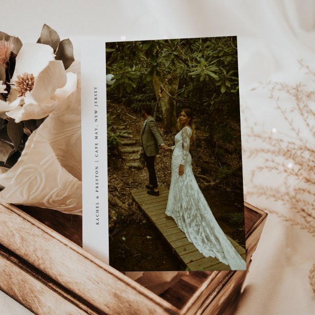 Invitation Modern Minimal Photo Elopement & Wedding Reception (Créateur téléchargé)