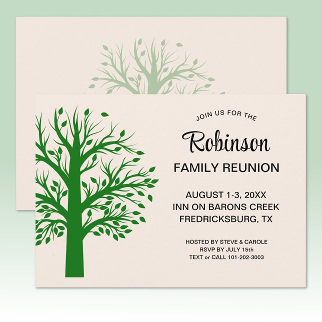 Invitation Modern Minimalist Family Reunion Tree (Créateur téléchargé)
