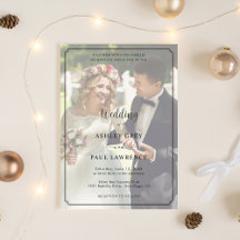 Modern Minimalist Full Photo Overlay Wedding