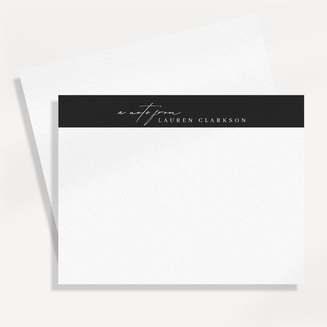 Invitation Modern Minimalist Logo Style Note Card (Créateur téléchargé)