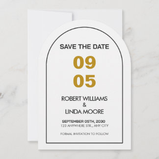 Invitation Modern Minimalist Save the Date Card
