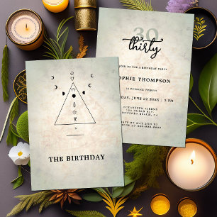Invitation Modern Mystic Tarot Fortune 30e fête d'anniversair