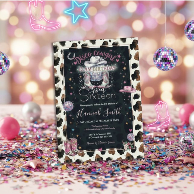 Invitation Modern Neutral Chocolate Cow Print Aesthetic (Créateur téléchargé)