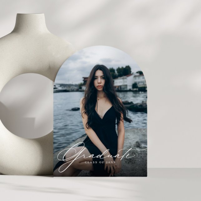 Invitation Modern Photo Collage QR code Graduation Party (Créateur téléchargé)