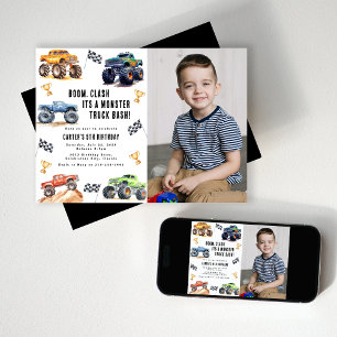 Invitation Modern Photo Fête d'anniversaire des enfants ave