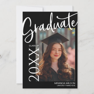 Invitation Modern Photo Graduation Party Invite Announcement