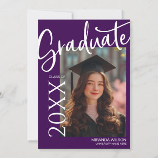 Invitation Modern Photo Graduation Party Invite Announcement