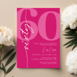 Invitation Modern Pink Soixante-dixième fête d'anniversaire<br><div class="desc">Cette invitation minimaliste à la fête du 30ème anniversaire de typographie est parfaite pour une fête d'anniversaire moderne. Le design simple présente une police blanche classique sur arrière - plan rose. Personnalisable dans n'importe quelle couleur. Gardez le design minimal et élégant, en l'état, ou personnalisez-le en ajoutant vos propres graphiques...</div>