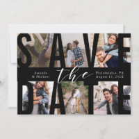 Modern Save the Date Photo Collage