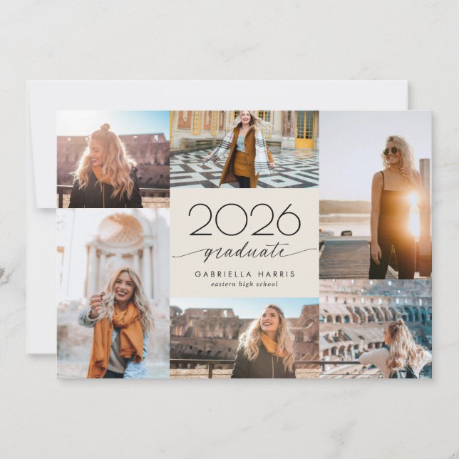 Invitation Modern Script 2026 Graduation  (Devant)