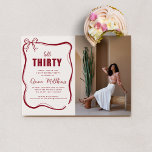 Invitation Modern Script Custom Age Birthday<br><div class="desc">A stylish and modern birthday invitation designed to celebrate any milestone. The bold typography pairs beautifully with the hand-drawn frame and elegant script accents, giving this layout a polished look that works for every age. The matching photo panel adds a personal touch and helps set the mood for your celebration,...</div>