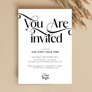 Invitation Modern Script Elegant & Chic Business Event Gala