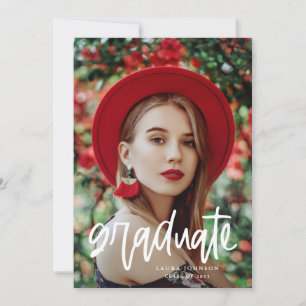 Invitation Modern Script Graduate Graduation Party