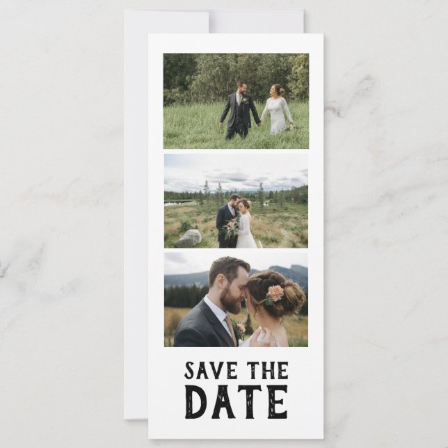 Invitation Modern Script Photo Wedding Save The Date (Devant)