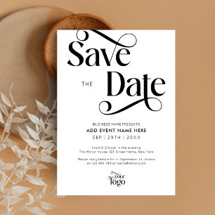 Invitation Modern Script Simple Business Event Enregistrer La