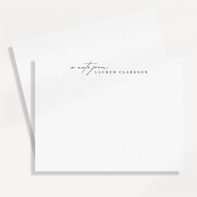 Invitation Modern Signature Style Note Card (Créateur téléchargé)