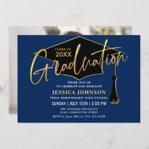 Invitation Modern Simple Class of 2023 PHOTO Graduation Party