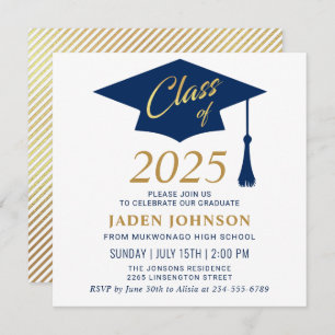 Invitation Modern Simple Class of 2025 Graduation Party