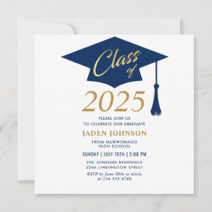 Invitation Modern Simple Class of 2025 Graduation Party