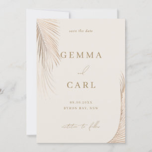 Invitation Modern Simple Palm Feuilles mariage Enregistrer la