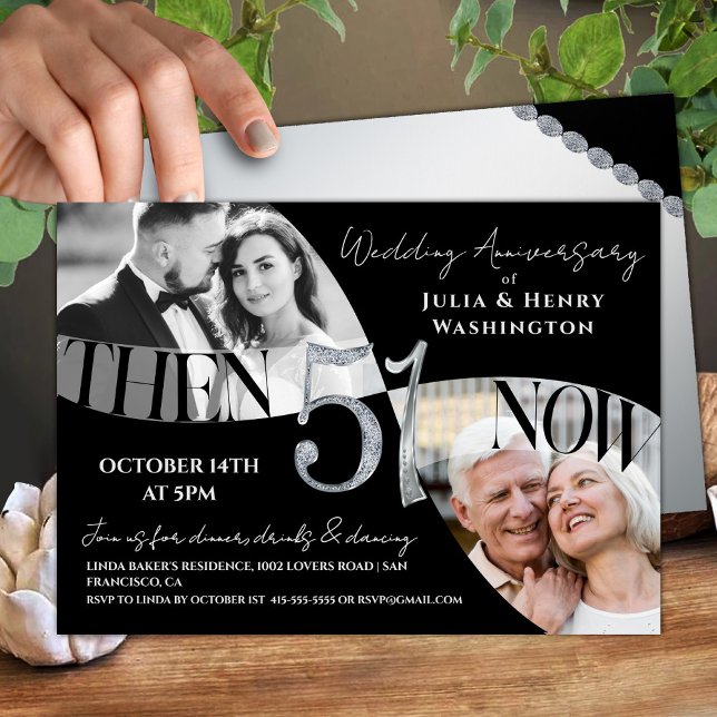 Invitation Modern Sophisticated 51st Wedding Anniversary (Créateur téléchargé)
