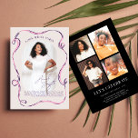 Invitation Modern Stylish Ribbon Frame Photo Birthday<br><div class="desc">Celebrate in style with this chic pink ribbon frame birthday invitation featuring a bold hand-painted frame, soft textured background, and a large customizable photo. The elegant layout works beautifully for milestone birthdays like 30th, 40th, 50th, or any age worth celebrating. Personalize the name, age, and party details to create a...</div>