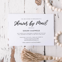 Modern typography Shower by mail