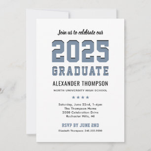 Invitation Moderne 2024 Graduate Slate Graduation Party