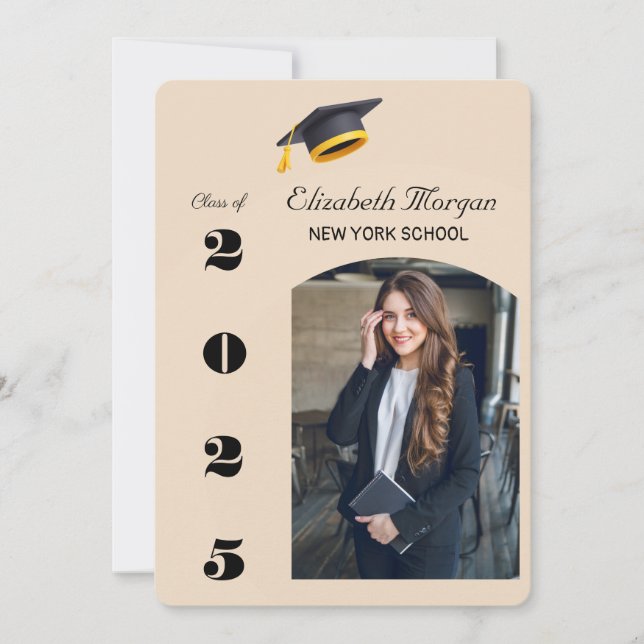 Invitation Moderne 2025 Graduation Party Multi Photo (Devant)